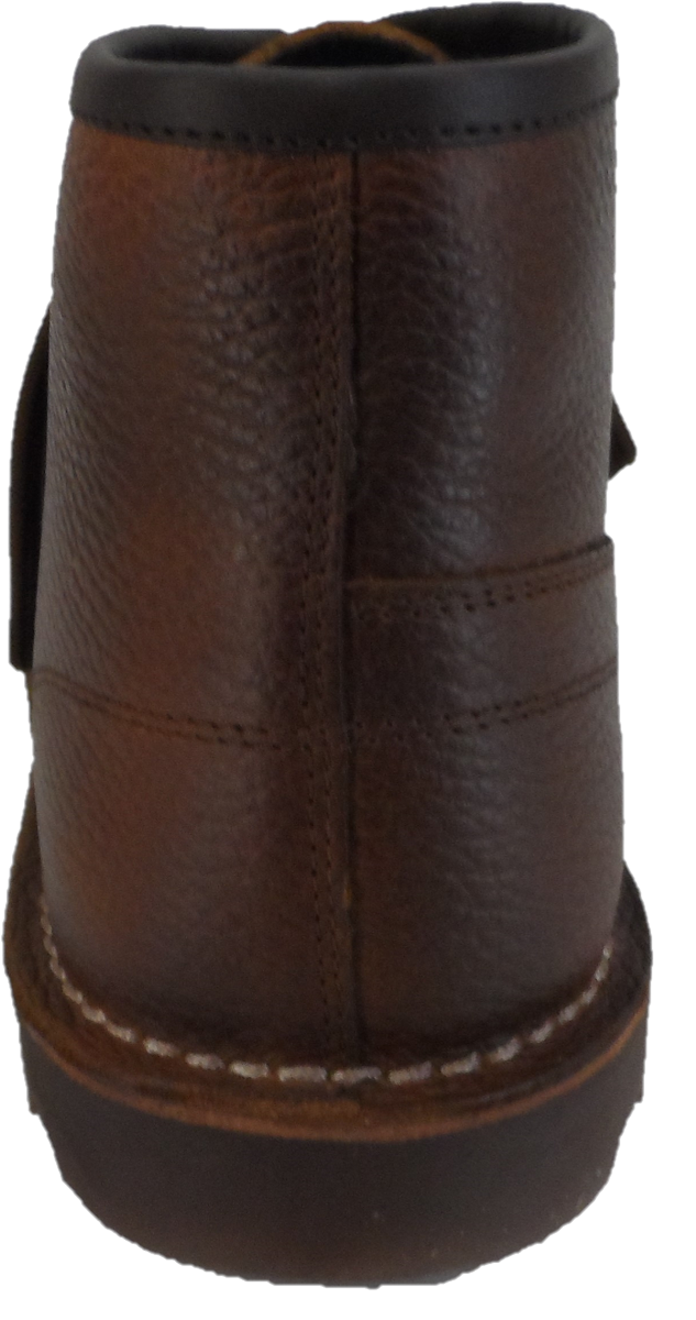 Monkey Boots singe en cuir grainé marron style original des années 1970 pour hommes