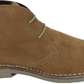 Roamers Mens Real Suede Sand Retro 2 Eyelet Sharptoe Desert boots