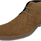 Roamers Mens Real Suede Sand Retro 2 Eyelet Sharptoe Desert boots