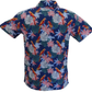 Relco Herre Blå Papegøje Retro Hawaiiansk Skjorte