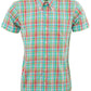 Relco chemises boutonnées à manches courtes pour hommes à carreaux verts multiples