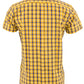 قمصان رجالي من Relco مصنوعة من القماش القطني باللون الأصفر بأكمام قصيرة وأزرار سفلية