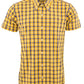 Relco Mens Yellow Gingham Checked Short Sleeved Button Down Shirts