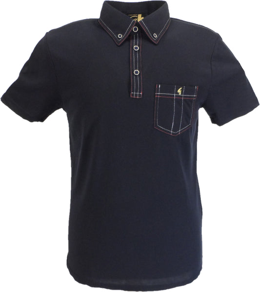 Gabicci Vintage Polo Azul Marino Aflec Limitado Para Hombre