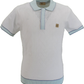 Gabicci Vintage Mens White Dafoe Geo Polo Shirt