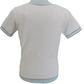 Gabicci Vintage Mens White Dafoe Geo Polo Shirt