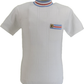 Gabicci Vintage Mens White Fonda Knit Crew Neck T Shirt