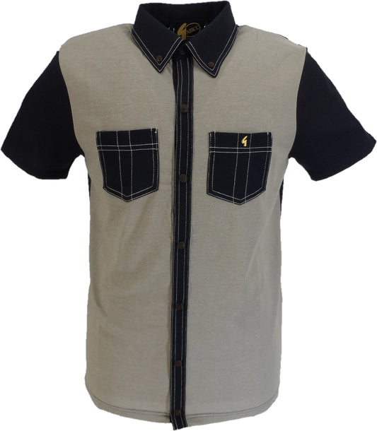 Gabicci Vintage Herren Stiller Navy/Elmwood Limited Poloshirt