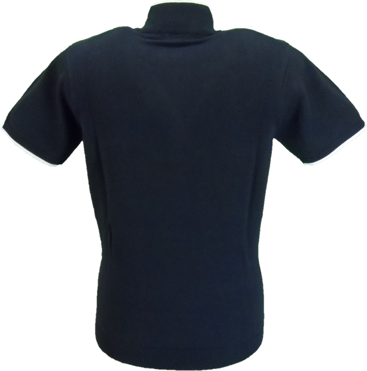 Gabicci Vintage Mens Navy Blue Ledger Zip Cycling Top