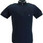 Gabicci Vintage Mens Navy Blue Ledger Zip Cycling Top