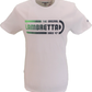 Lambrettaメンズ ホワイト レトロ フェード ロゴ T シャツ
