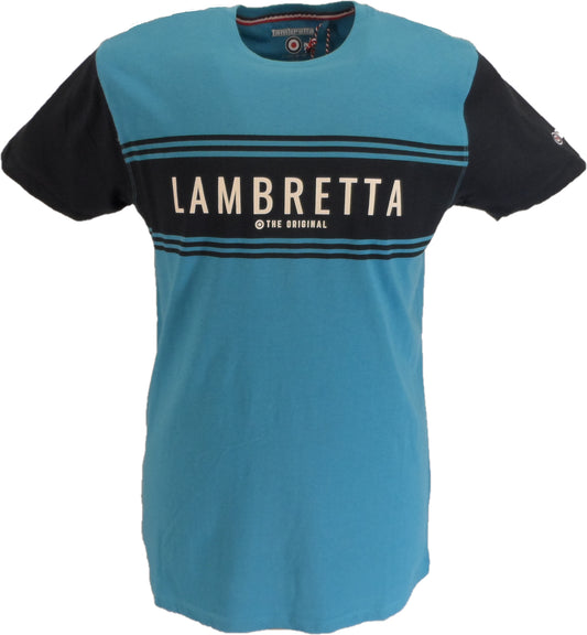 Lambretta Herren-T-Shirt mit blauem Mond-Logo-Panel