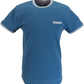Lambretta Dark Blue 100% Cotton Tipped Pique Retro T Shirt