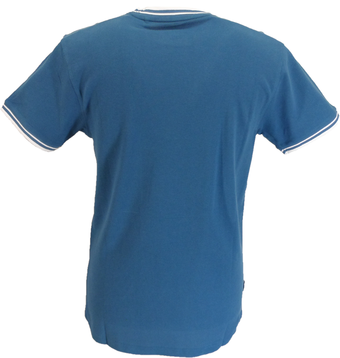 Lambretta Dark Blue 100% Cotton Tipped Pique Retro T Shirt