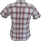 Relco Ladies Retro White Check Button Down Short Sleeved Shirts