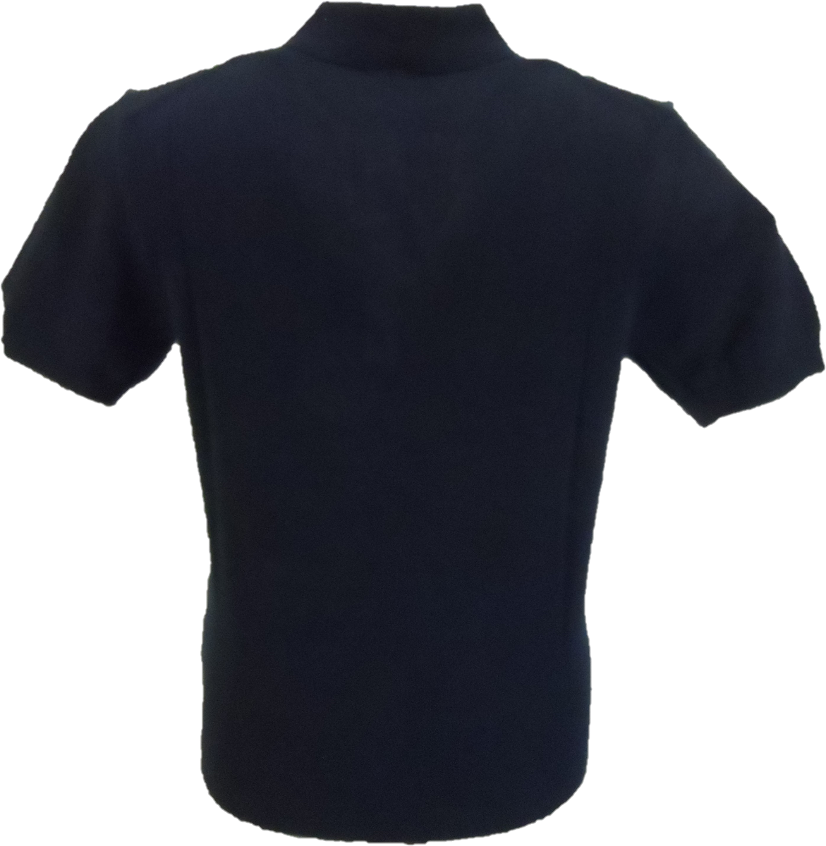 Ben Sherman Navy Knitted Striped Mod Polo Shirt