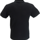 Ska & Soul Mens Black Taped Panel Pique Polo Shirt