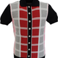 Ska & Soul Mens Black Checked Front Knitted Polo Cardigans