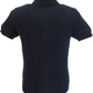 Ska & Soul Mens Navy Blue Striped Knitted Polo Shirts