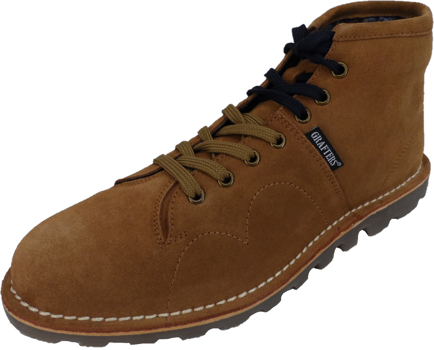 Monkey Boots classiques rétro en daim véritable marron pour homme…