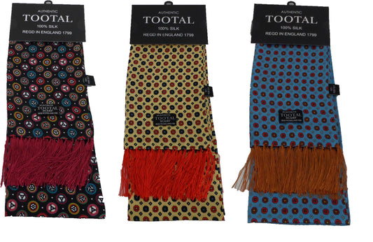 Tootal Mens Retro Geo Print 100% Silk Scarves