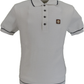 Trojan Records Herre Ecru Tekstureret Strik Poloshirt