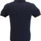 Trojan Records Navy Blue Striped Fine Gauge Knitted Polo Shirt