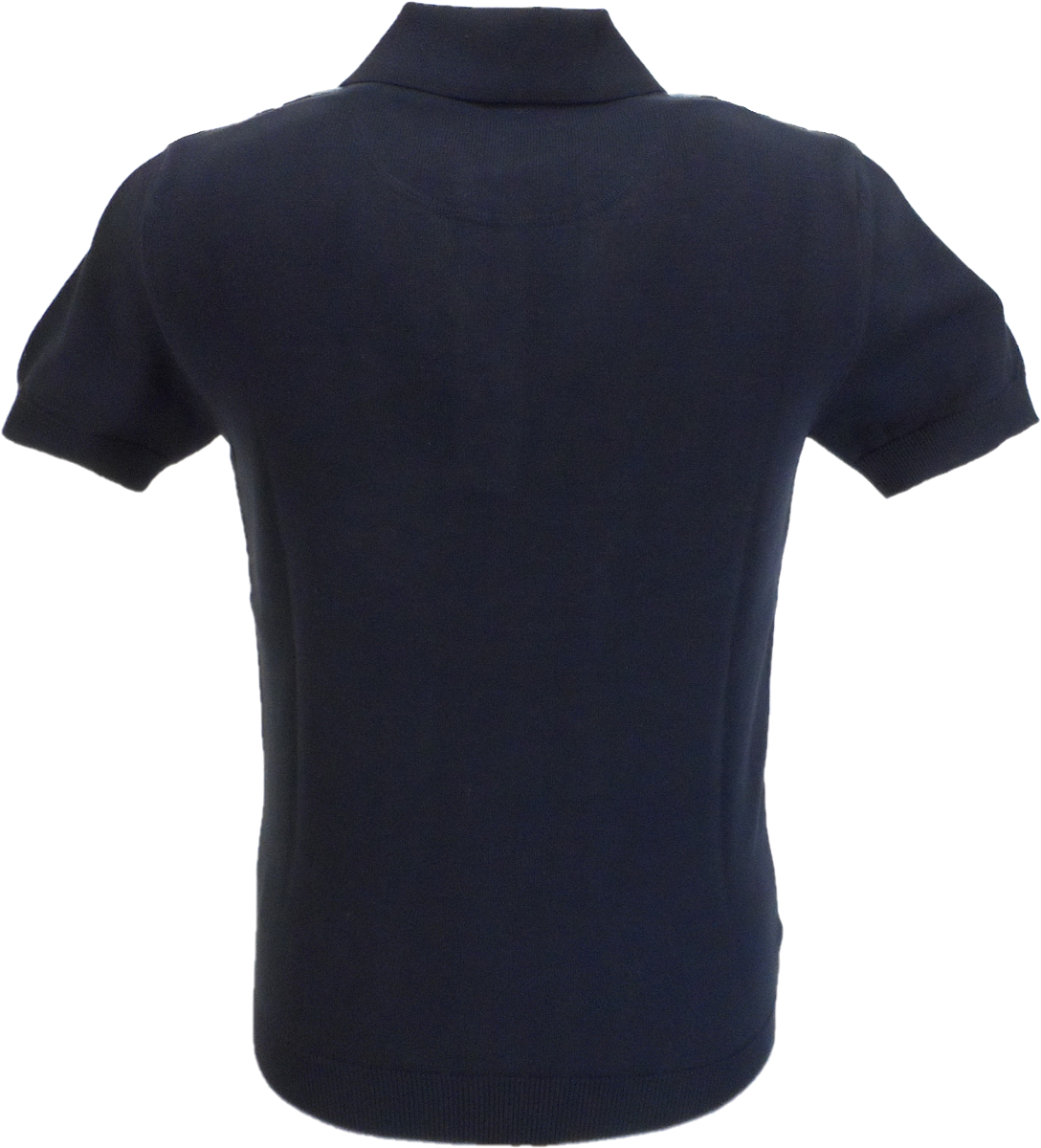 Polo Trojan Records in maglia fine a righe blu navy