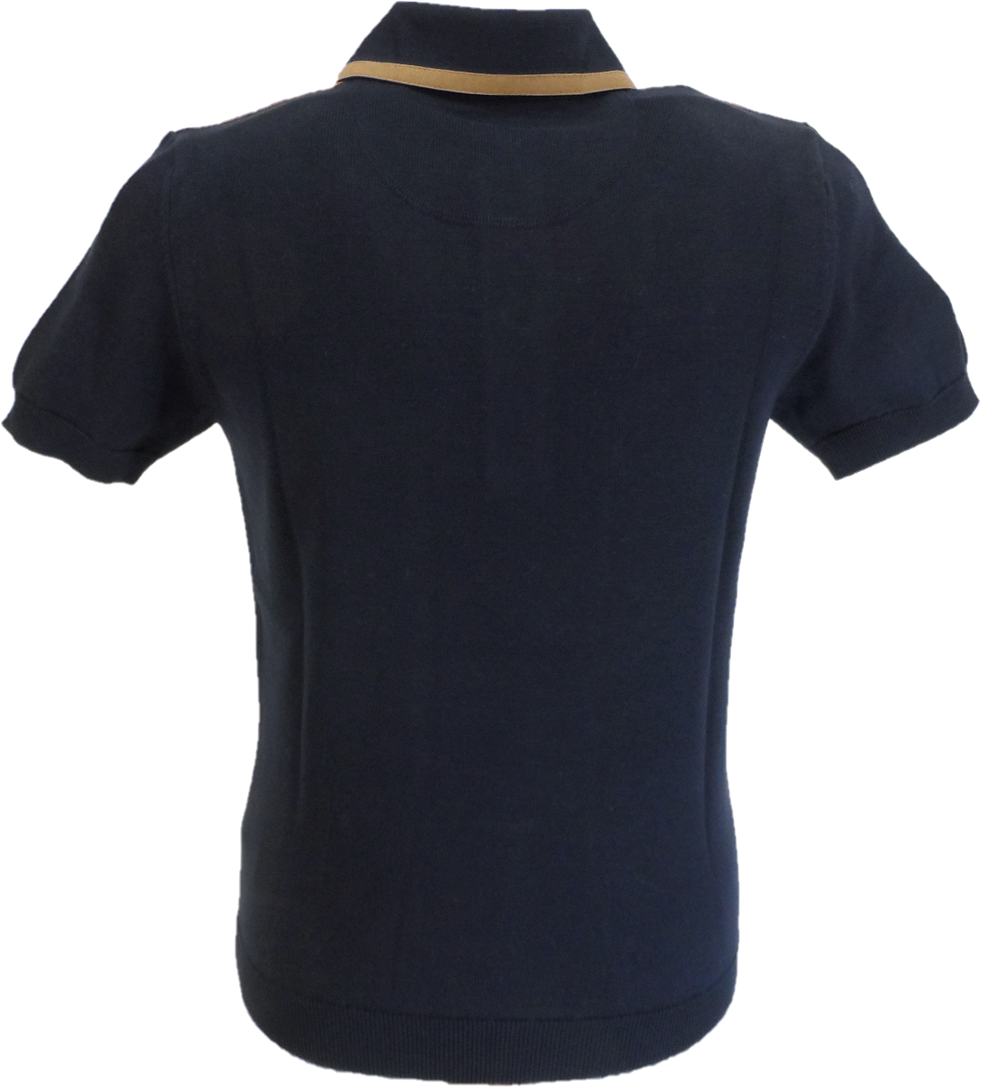 Polo da uomo in maglia a righe blu navy Ska & Soul