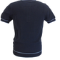 Trojan Records Mens Navy Blue Textured Knitted Polo Shirt