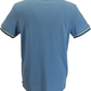 Lambrettaアジュールブルー/ホワイト/ネイビー/ディープレイク レトロターゲットロゴ 綿100% ポロシャツ