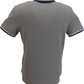 Lambretta Grey/White/Blue/Navy Retro Target Logo 100% Cotton Polo Shirts