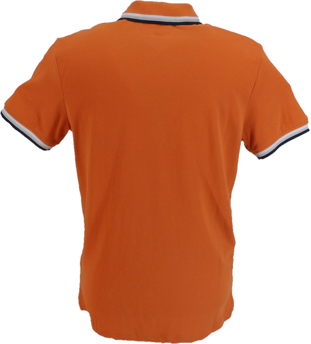 Lambrettaオレンジ/ホワイト/グレー/ネイビー レトロターゲットロゴ 綿100% ポロシャツ