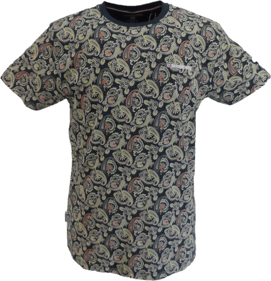 Lambretta Mens Navy Blue Paisley T-Shirt