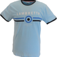 Lambretta Mens Sky Blue Retro Target Ringer T-Shirt
