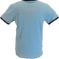 Lambretta Mens Sky Blue Retro Target Ringer T-Shirt