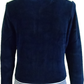 Trojan Records Mens Navy Blue Velour Marley Retro Track Tops