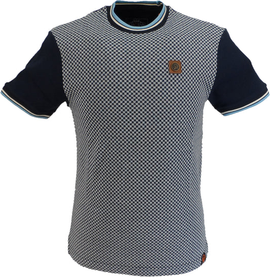 Trojan Herren-T-Shirt in Marineblau mit geometrischem Pfeilmuster