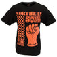 Maglietta Stomp Clothing nera Northern Soul Fist 100% cotone