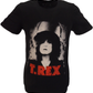 Schwarzes offizielles T-Rex-Bolan-The-Slider-Shirt für Herren