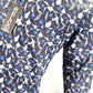 Camisas con botones estilo retro de manga larga de algodón con estampado azul y negro Relco