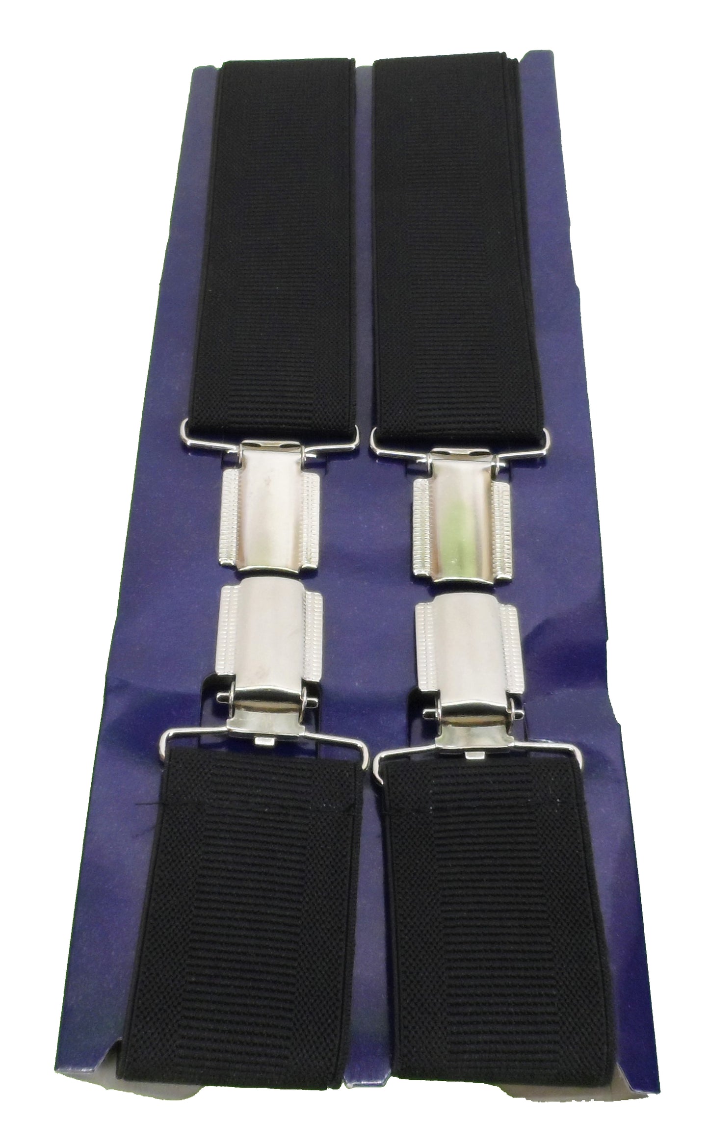 Mens 35mm 1 1/2 Inch Wide Plain Adjustable Elasticated Braces