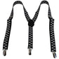 Mazeys Mens 1 Inch Black and White Checkerboard Braces