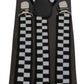Mazeys Mens 1 Inch Black and White Checkerboard Braces
