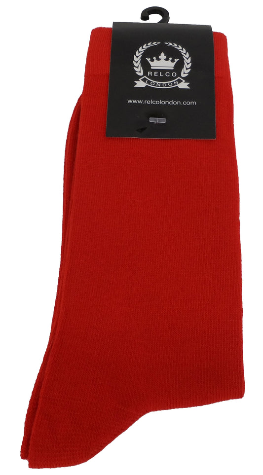 Relco Mens Red 1 Pair Pack Retro Socks