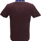 Gabicci Vintage Herren-Poloshirt mit Schottenmuster in Rioja-Rot