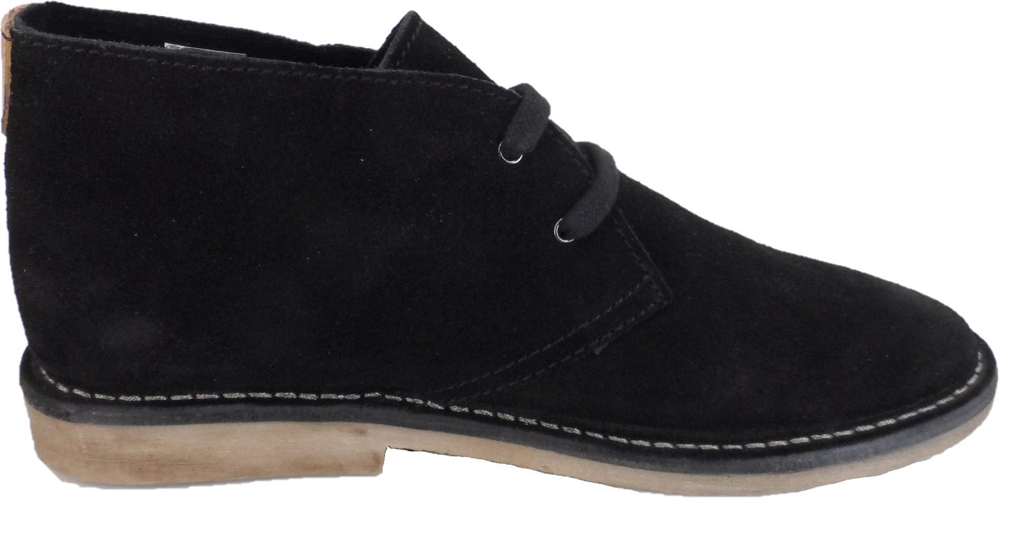 Botas safari negras de ante auténtico con 2 ojales para hombre Hush Puppies