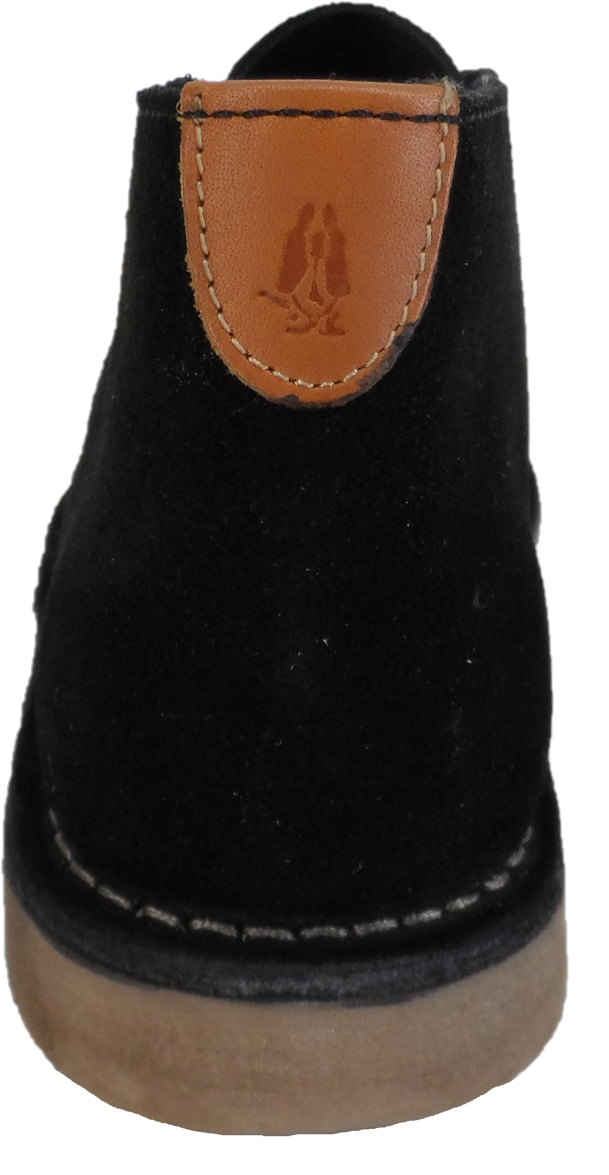 Hush Puppies bottes désertiques noires à 2 œillets en daim véritable pour hommes