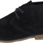 Hush Puppies Mens Navy 2 Eyelet Real Suede Desert Boots