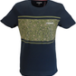 Lambretta Mens Navy Paisley 100% Cotton T-Shirt